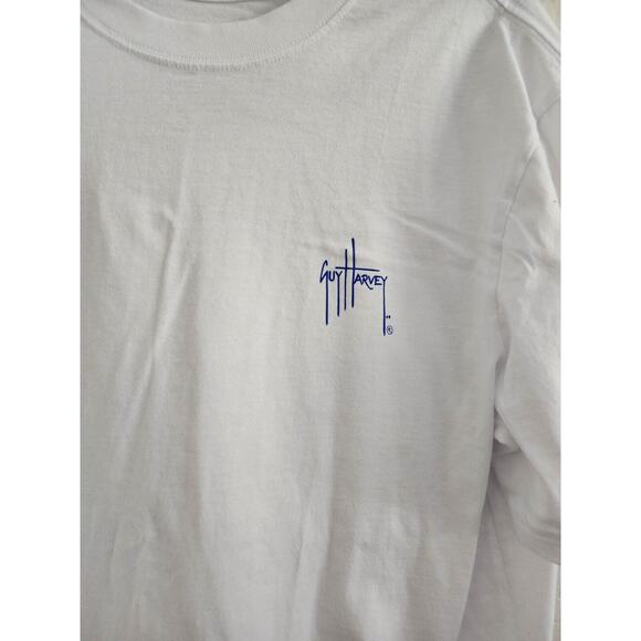 T-SHIRT-GUY HARVEY-MEN'S-White-Large Back Graphic-Florida Theme-Size LARGE - Picture 6 of 14